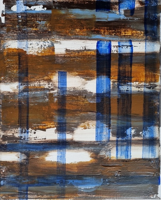 Grondwerk 30x24cm acrylverf op linnen 2024